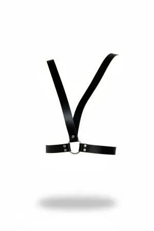 Black Women's Belt O-Ring Detailed Body Accessory - APFT633