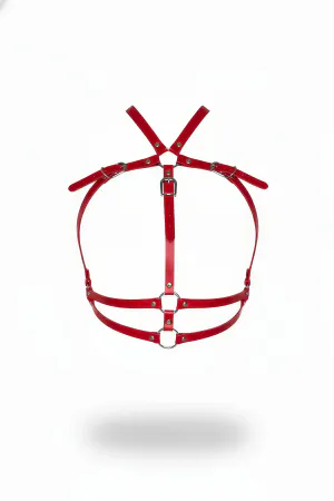 Red Women's Belt O-Ring Detailed Body Accessory - APFT728