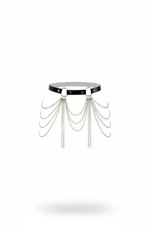 Black Women's Belt Chain Detailed Layered Waist Accessory - APFT729