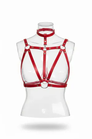 Red Women's Belt Faux Leather Body Belt - APFT747
