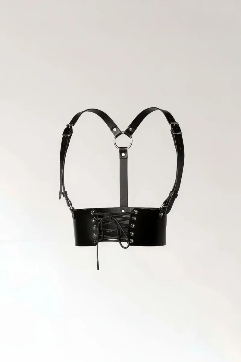 Faux Leather Corset
