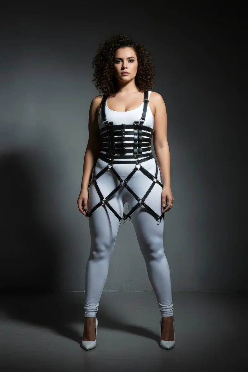 Plus Size Black Vegan Leather