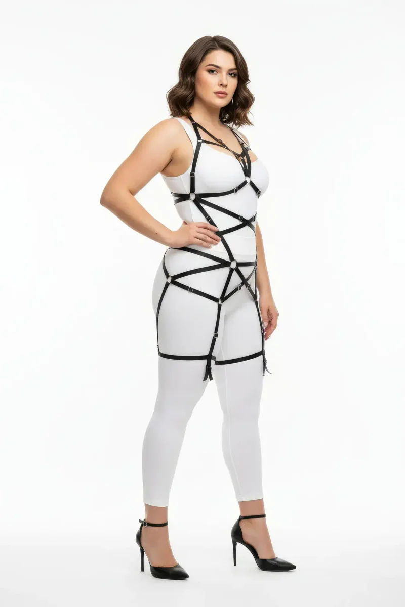 Women's Adjustable Body Harness - Full Body Strap Accessory