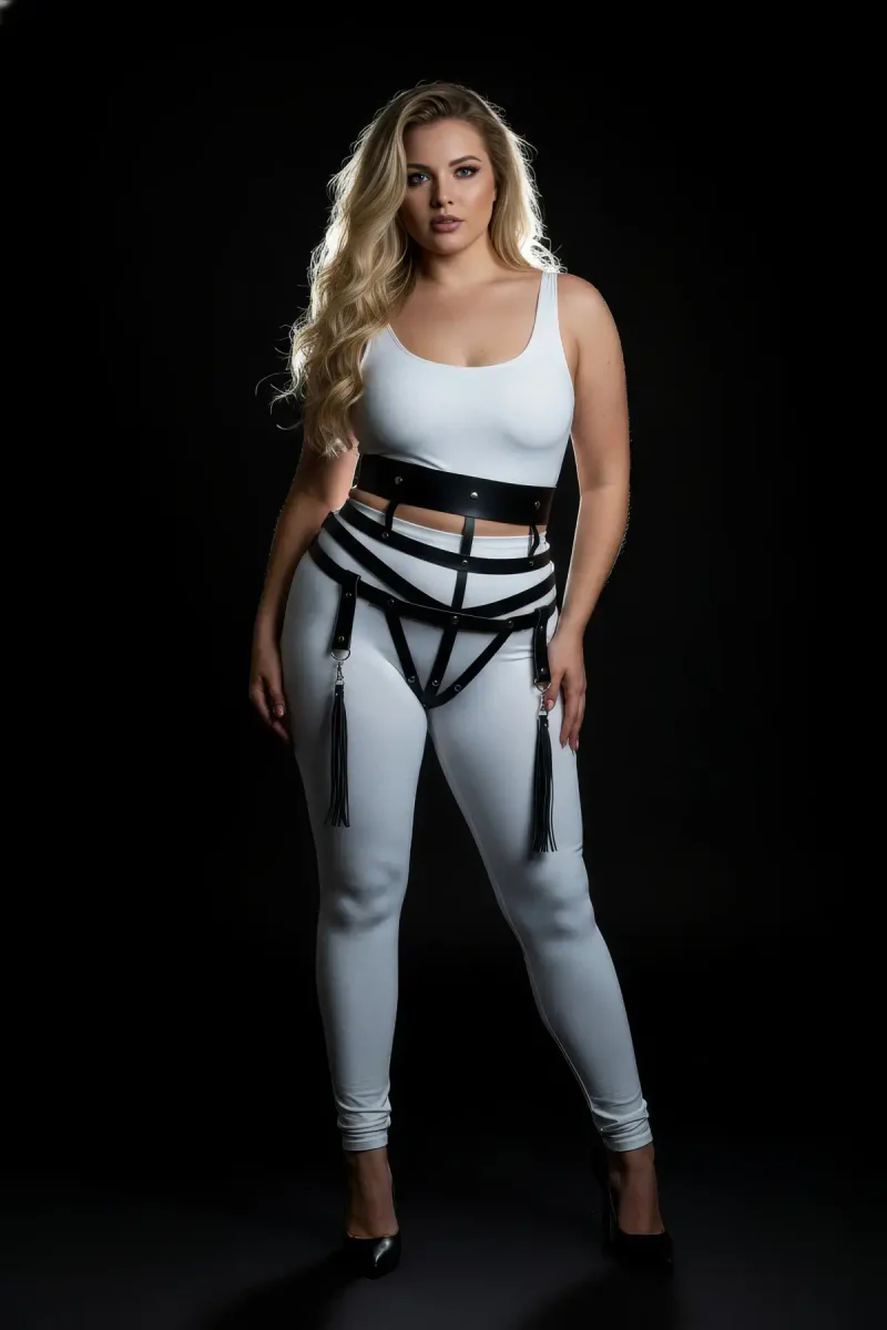 Adjustable wide strap harness