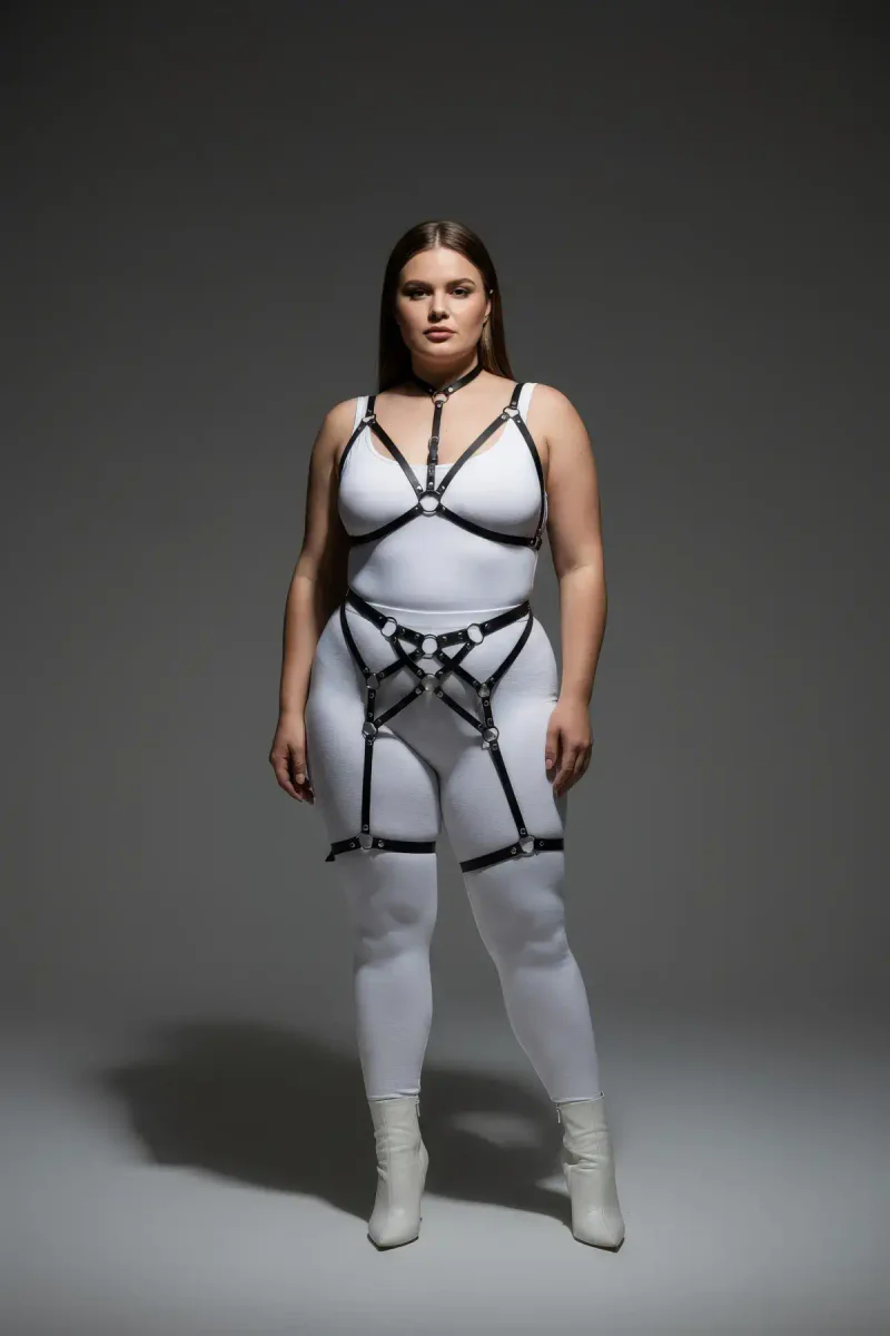 Black Full Body Harness Set