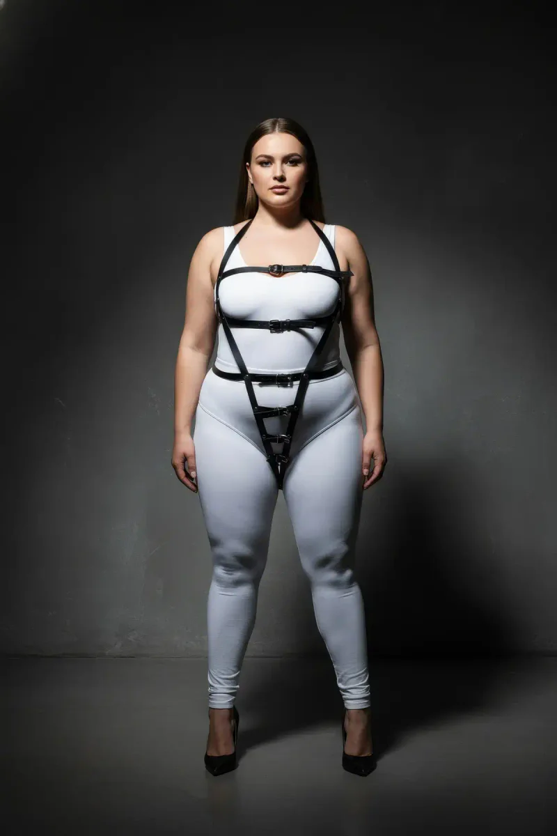 Plus Size Body Harness – Adjustable Black Fashion Accessory