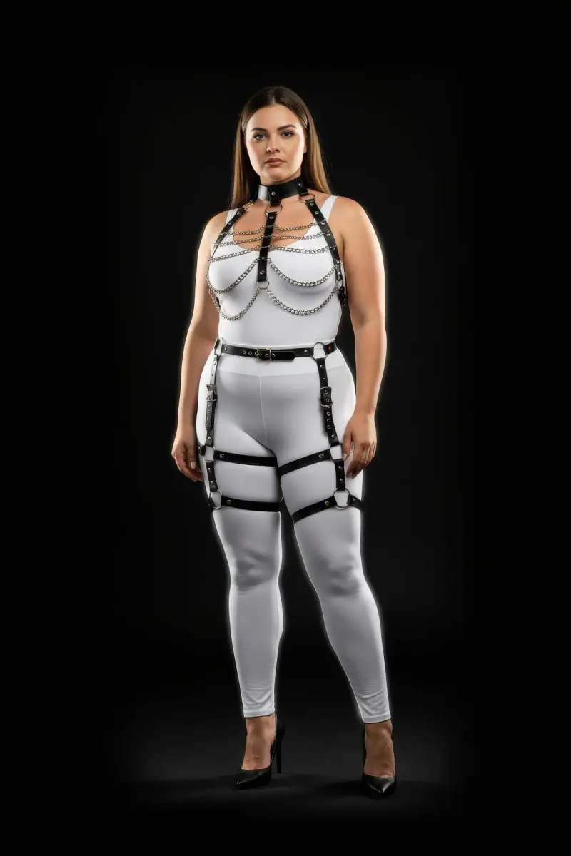 Black Full Body Harness L