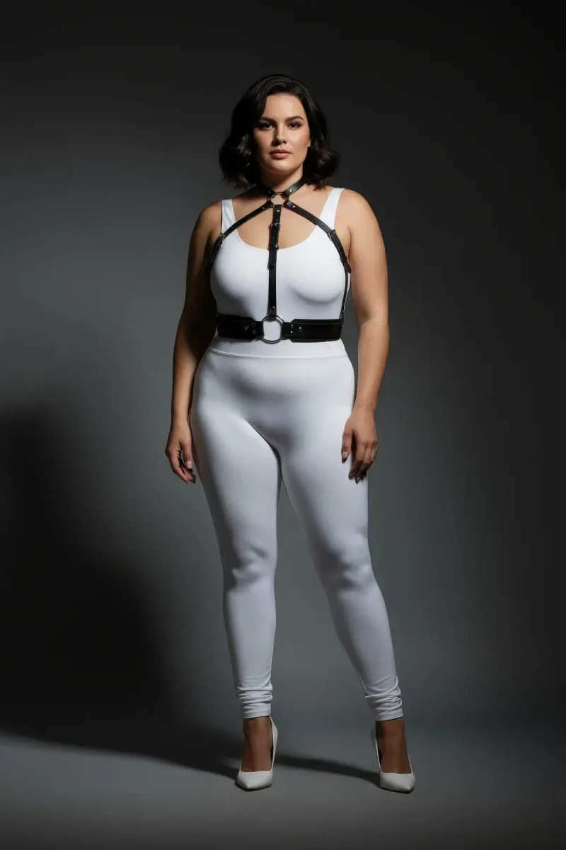 Body Harness Clothing Set Back View Adjustable Straps