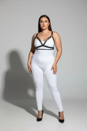 Plus Size Black Women's Harness Bustier Style Stylish Accessory - APFT238