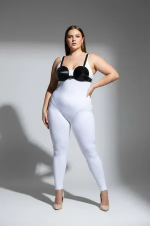 Plus Size Black Women's Harness Suit Leather Bustier Body Accessory - APFT250