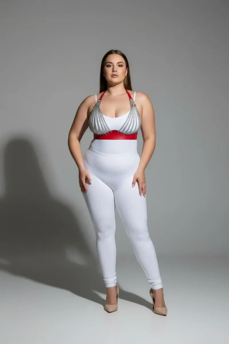Plus Size Red Chest Harness