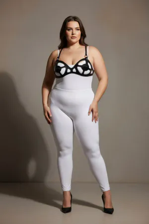 Plus Size Black Women's Leather Harness Suit Fancy Wear Body Accessory - APFT1155