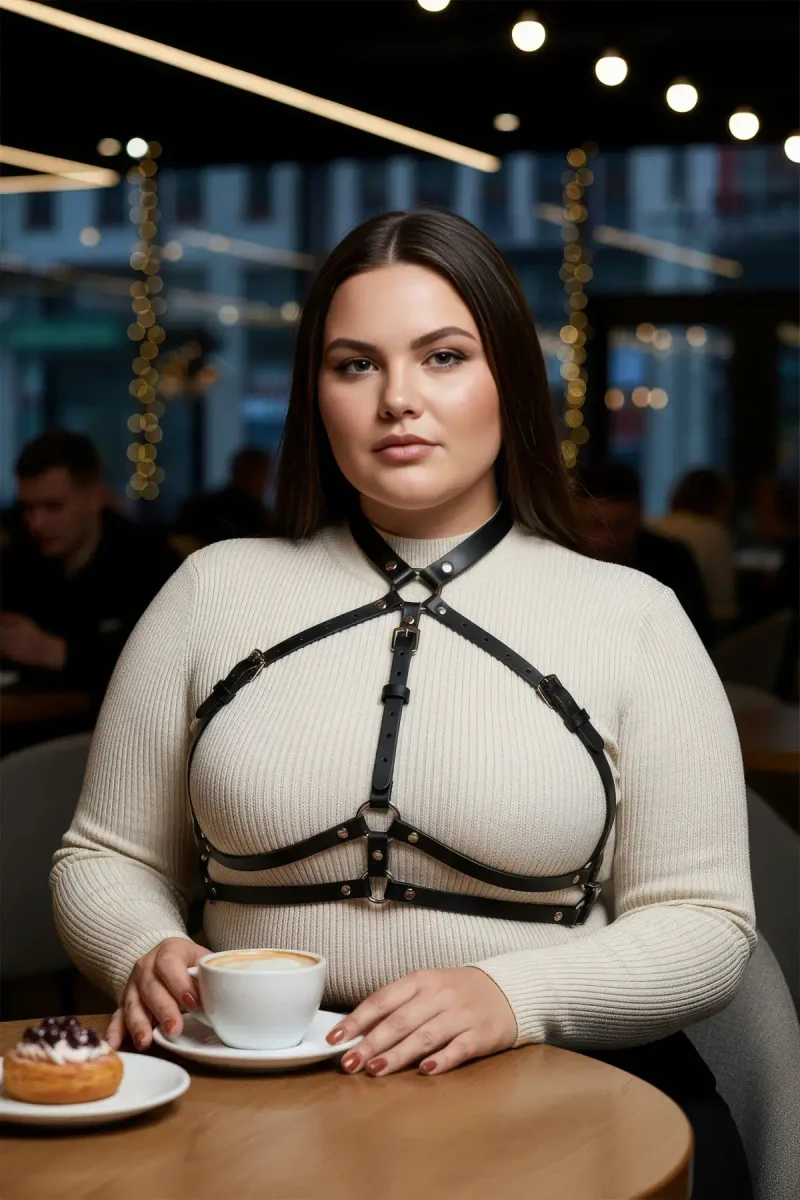 Plus Size Black Women's Belt Leather Body Belt Corset Style Combination Complementary - APFT119