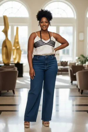 Plus Size Black Women's Belt Harness Style Corset Look Leather Body Accessory - APFT199