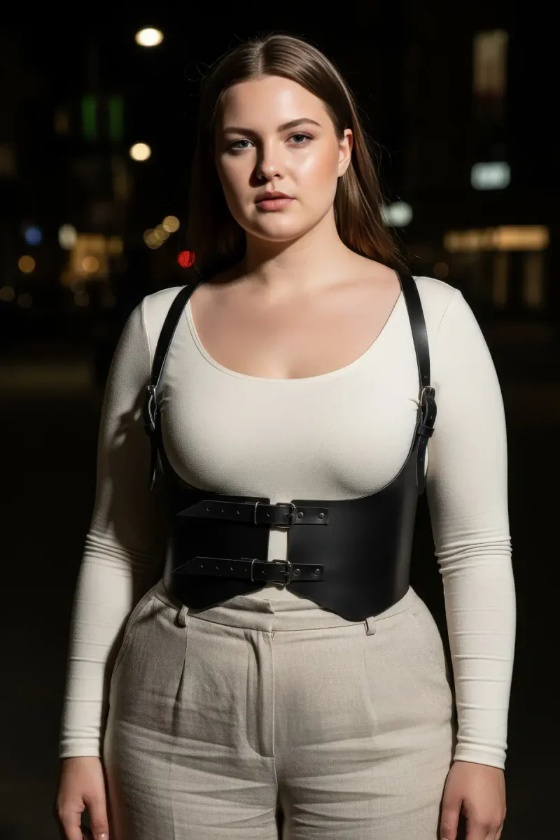 Fashion Harness Top Close-Up Black Under