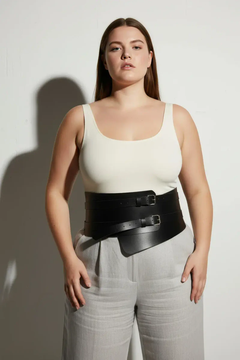 Fashion Waspie Belt Side View Model