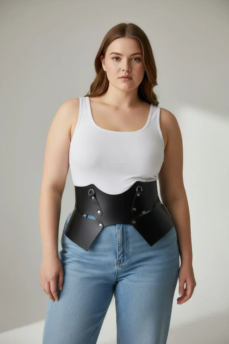 Black Waist Harness Belt Side