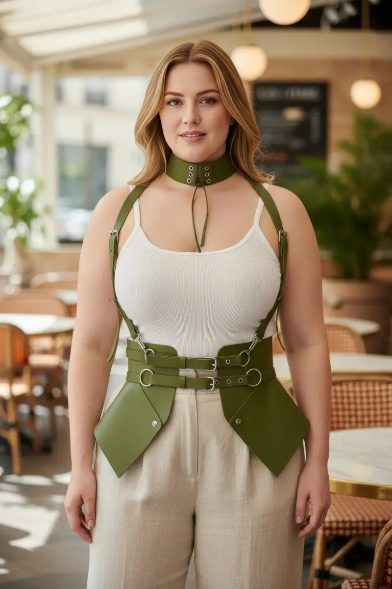 Festival harness set, olive green