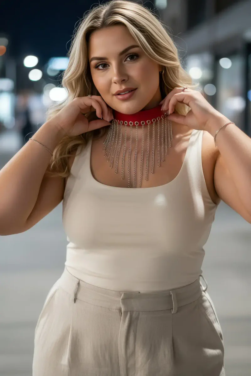 Red Choker for Women Everyday Fashion