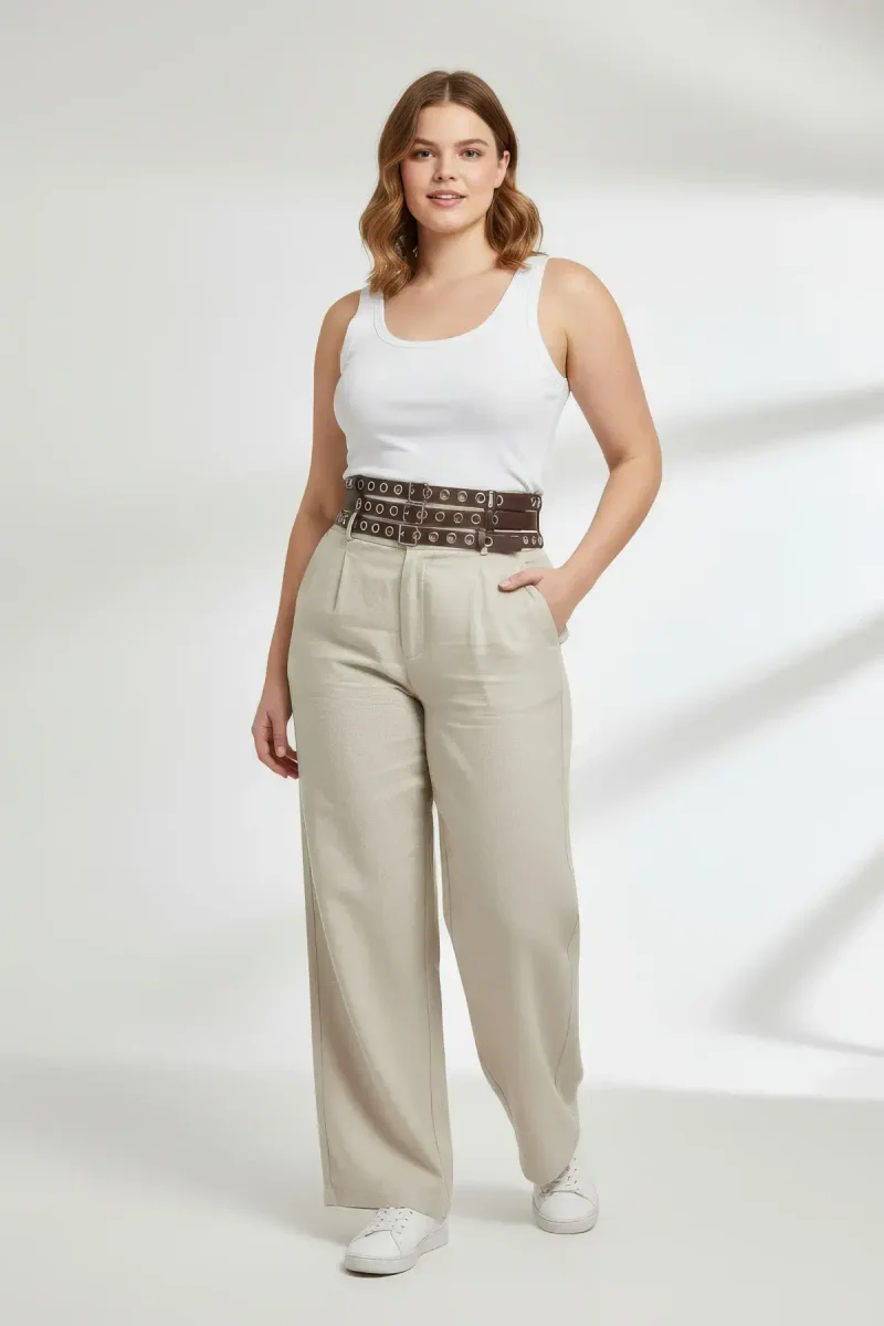 Vegan Leather Waist Harness Belt Side