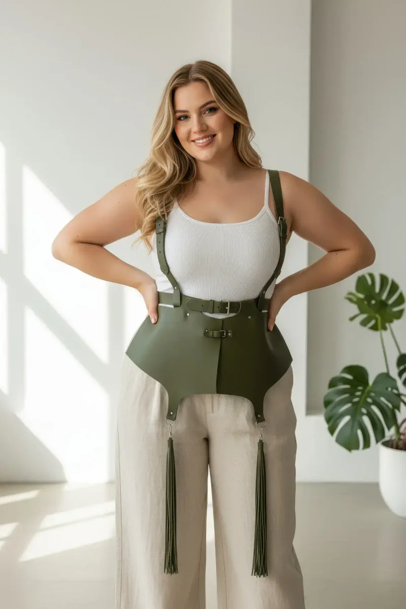 Vegan Leather Tassel Harness