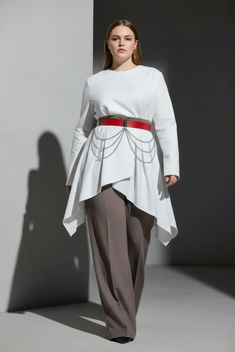 Draped Chain Belt Fashion Accessory Side Profile