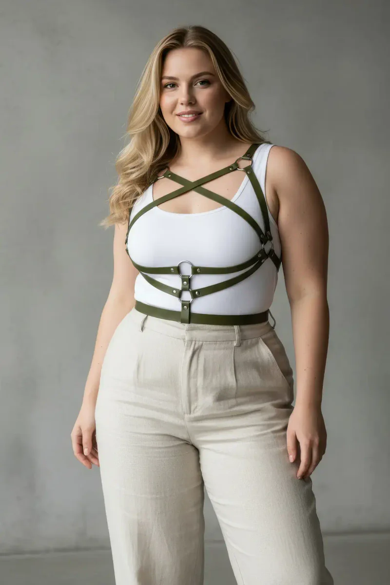 Fashion Harness Outfit Olive Green F