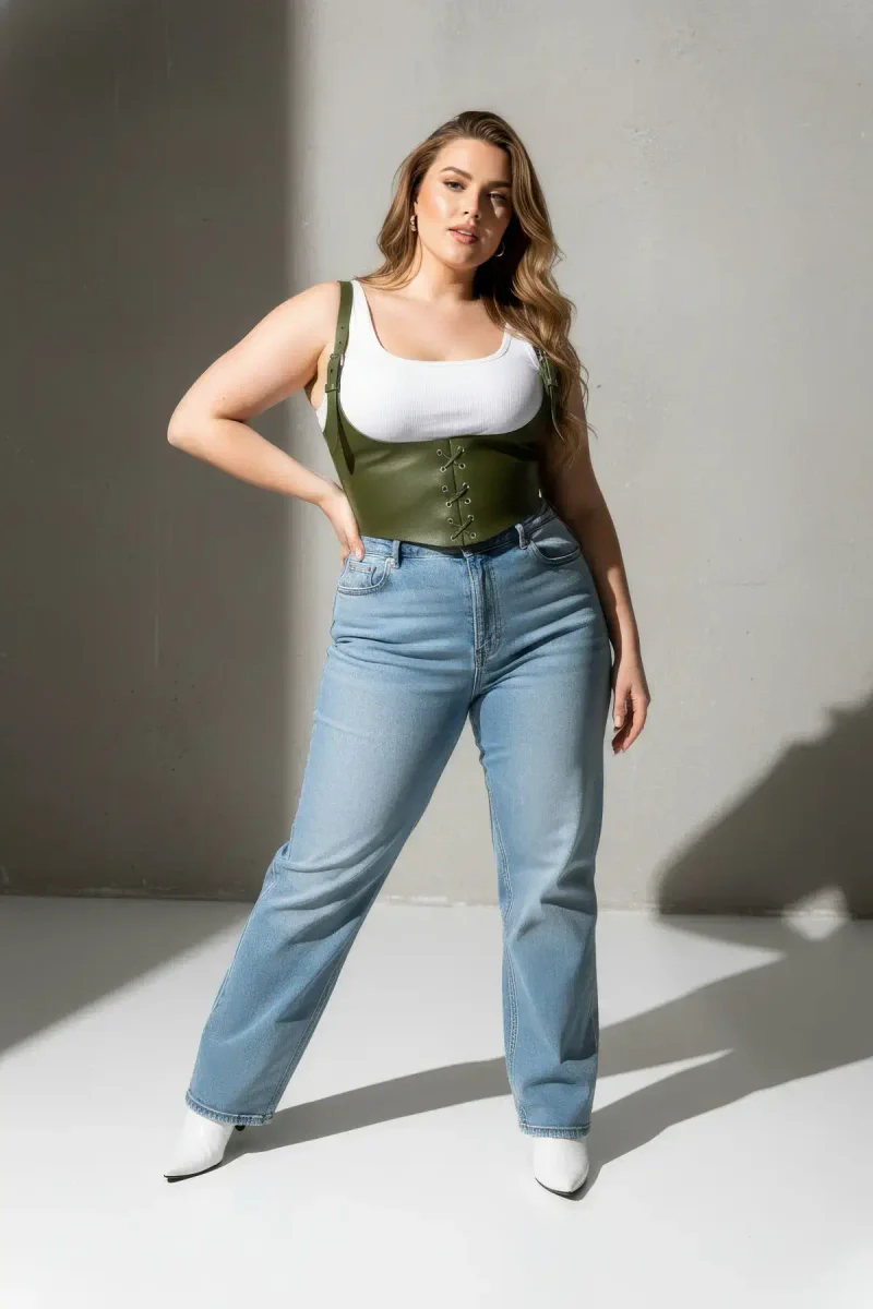 Fashion Harness Outfit Khaki Underbust