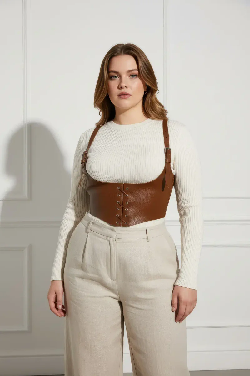 Fashionable brown underbust