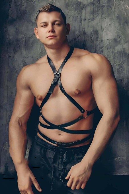 Waist Wrapped Men's Leather Fancy Wear - 1